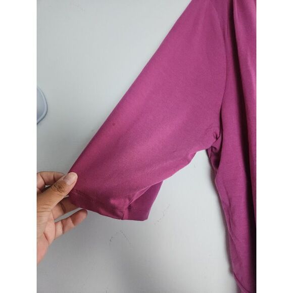 Betabrand Lavender Purple Draped Jersey Knit Rouched Detail Midi Dress size 2XL - Picture 5 of 9